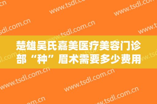 楚雄吴氏嘉美医疗美容门诊部“种”眉术需要多少费用?好不好?(楚雄吴氏整形美容医院)