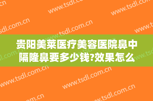 贵阳美莱医疗美容医院鼻中隔隆鼻要多少钱?效果怎么样?(贵阳美莱整形医院价格表)