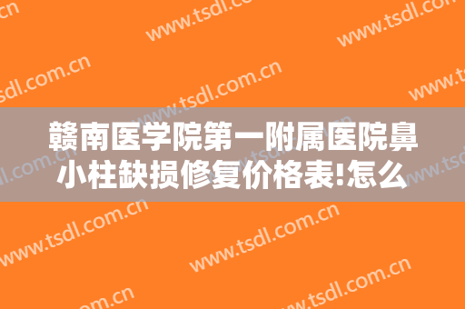赣南医学院第一附属医院鼻小柱缺损修复价格表!怎么样?