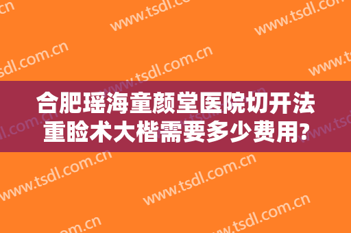合肥瑶海童颜堂医院切开法重睑术大楷需要多少费用?贵不贵?