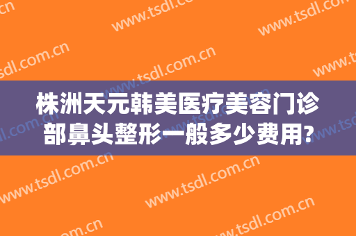 株洲天元韩美医疗美容门诊部鼻头整形一般多少费用?好不好?(三高有军训吗?)