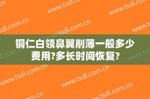 铜仁白领鼻翼削薄一般多少费用?多长时间恢复?