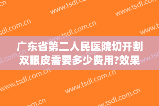 广东省第二人民医院切开割双眼皮需要多少费用?效果怎么样?(切开双眼皮的费用)