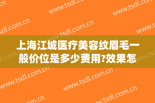 上海江城医疗美容纹眉毛一般价位是多少费用?效果怎么样?(医院纹眉毛多少钱啊)