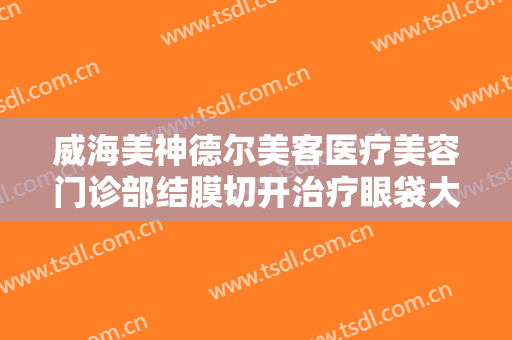 威海美神德尔美客医疗美容门诊部结膜切开治疗眼袋大楷需要多少钱?好不好?