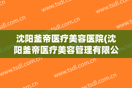 沈阳釜帝医疗美容医院(沈阳釜帝医疗美容管理有限公司)