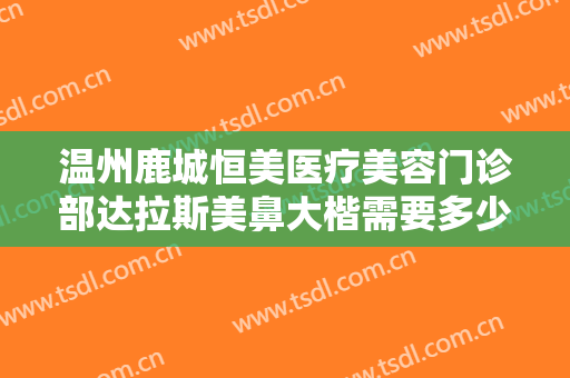 温州鹿城恒美医疗美容门诊部达拉斯美鼻大楷需要多少费用?怎么样?