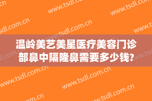 温岭美艺美星医疗美容门诊部鼻中隔隆鼻需要多少钱?贵不贵?(温岭整形美容医院有哪些)