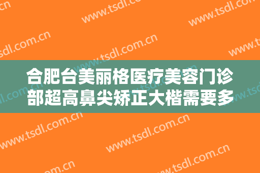 合肥台美丽格医疗美容门诊部超高鼻尖矫正大楷需要多少费用?可靠吗?