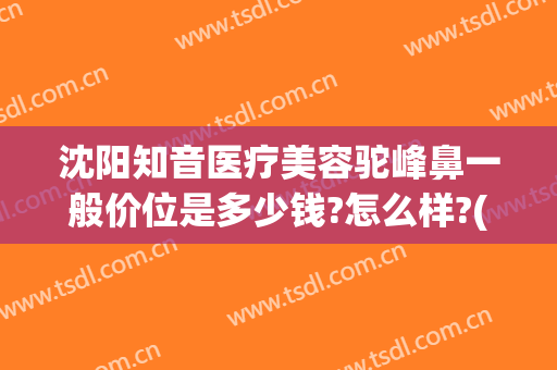 沈阳知音医疗美容驼峰鼻一般价位是多少钱?怎么样?(沈阳知音整形美容医院)