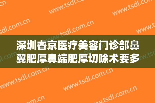 深圳睿京医疗美容门诊部鼻翼肥厚鼻端肥厚切除术要多少钱?可靠吗?(鼻翼宽大手术价格)