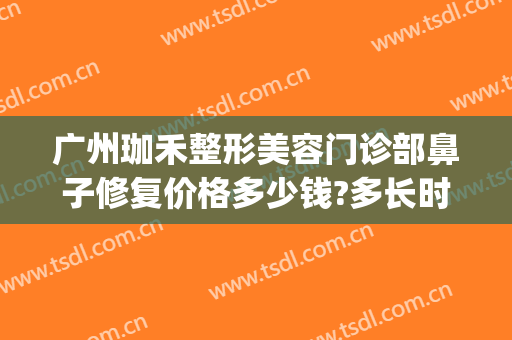 广州珈禾整形美容门诊部鼻子修复价格多少钱?多长时间恢复?(珈禾整形美容医院)