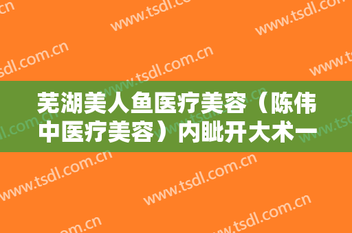 芜湖美人鱼医疗美容（陈伟中医疗美容）内眦开大术一般价位是多少钱?好不好?