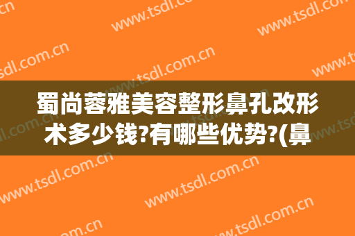 蜀尚蓉雅美容整形鼻孔改形术多少钱?有哪些优势?(鼻部整形整容术多少钱)
