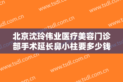 北京沈玲伟业医疗美容门诊部手术延长鼻小柱要多少钱?贵不贵?