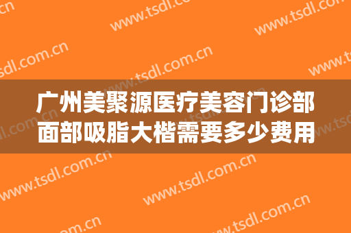 广州美聚源医疗美容门诊部面部吸脂大楷需要多少费用?效果怎么样?(广州面部吸脂哪位医生好)