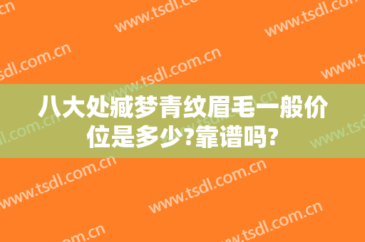 八大处臧梦青纹眉毛一般价位是多少?靠谱吗?