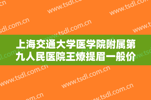 上海交通大学医学院附属第九人民医院王燎提眉一般价位是多少费用?效果怎么样?