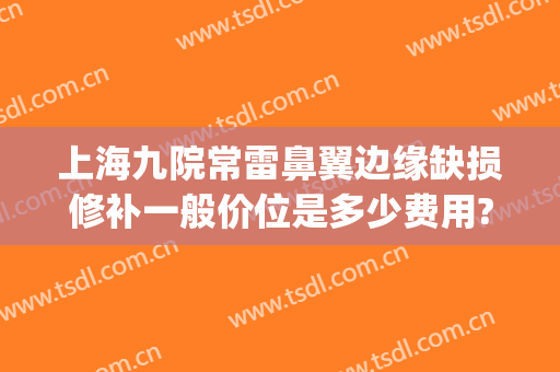 上海九院常雷鼻翼边缘缺损修补一般价位是多少费用?怎么样?(上海九院隆鼻修复最好的医生)