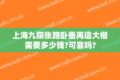 上海九院张路卧蚕再造大楷需要多少钱?可靠吗?