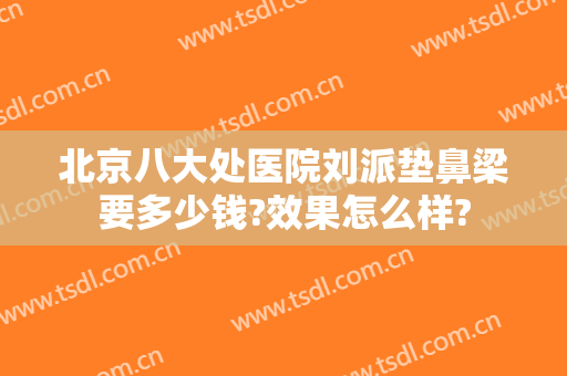 北京八大处医院刘派垫鼻梁要多少钱?效果怎么样?