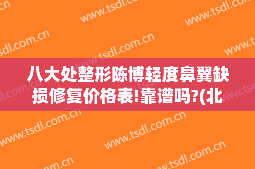 八大处整形陈博轻度鼻翼缺损修复价格表!靠谱吗?(北京八大处鼻整形医生)