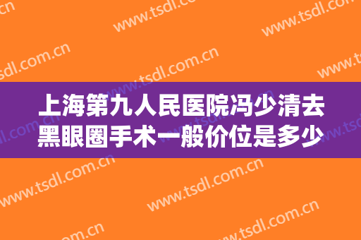 上海第九人民医院冯少清去黑眼圈手术一般价位是多少费用?好不好?(上海第九人民医院冯少清怎么样)