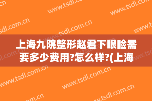 上海九院整形赵君下眼睑需要多少费用?怎么样?(上海九院做上眼睑下垂要多少钱)