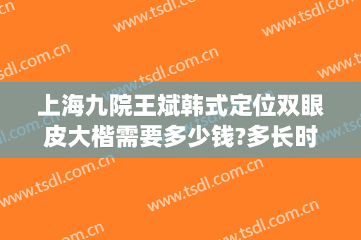上海九院王斌韩式定位双眼皮大楷需要多少钱?多长时间恢复?(上海九院刘菲双眼皮)