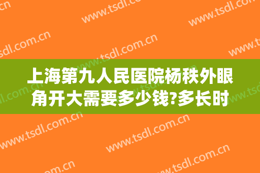 上海第九人民医院杨秩外眼角开大需要多少钱?多长时间恢复?(上海九院开眼角费用)