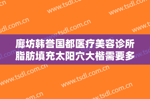 廊坊韩誉国都医疗美容诊所脂肪填充太阳穴大楷需要多少钱?可靠吗?