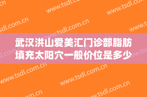 武汉洪山爱美汇门诊部脂肪填充太阳穴一般价位是多少钱?好不好?(武汉洪山爱美汇整形美容优惠)