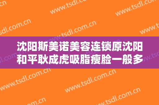 沈阳斯美诺美容连锁原沈阳和平耿成虎吸脂瘦脸一般多少钱?有哪些优势?
