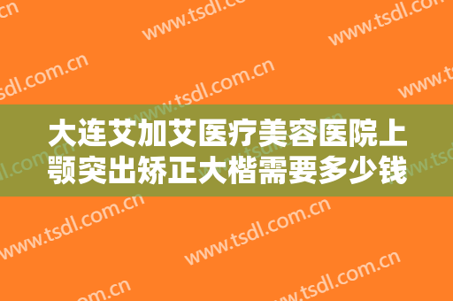 大连艾加艾医疗美容医院上颚突出矫正大楷需要多少钱?贵不贵?