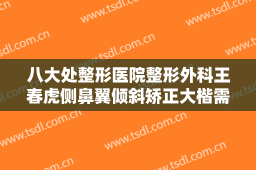 八大处整形医院整形外科王春虎侧鼻翼倾斜矫正大楷需要多少费用?靠谱吗?