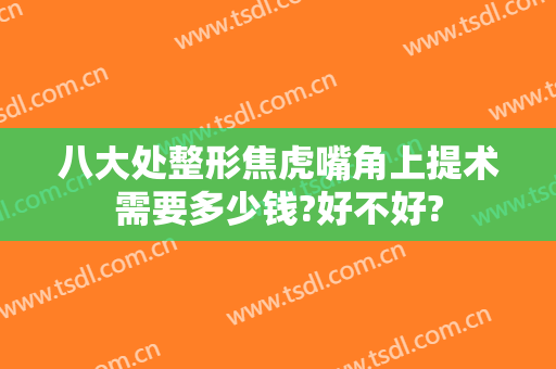 八大处整形焦虎嘴角上提术需要多少钱?好不好?