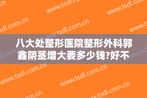 八大处整形医院整形外科郭鑫阴茎增大要多少钱?好不好?