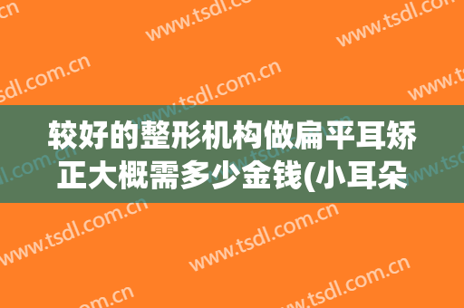 较好的整形机构做扁平耳矫正大概需多少金钱(小耳朵整形要多少钱)