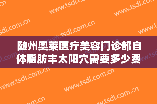 随州奥莱医疗美容门诊部自体脂肪丰太阳穴需要多少费用?需要多久恢复?
