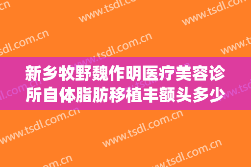 新乡牧野魏作明医疗美容诊所自体脂肪移植丰额头多少钱?靠谱吗?(新乡市魏作明整形医院)