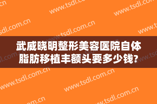 武威晓明整形美容医院自体脂肪移植丰额头要多少钱?可靠吗?