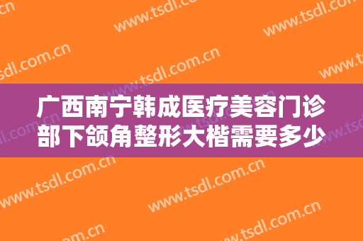 广西南宁韩成医疗美容门诊部下颌角整形大楷需要多少费用?多长时间恢复?