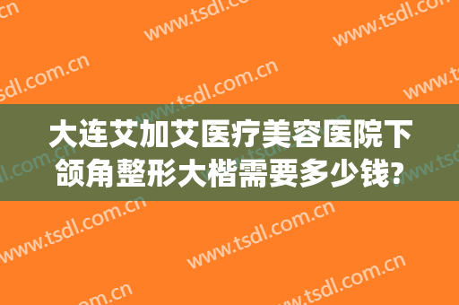 大连艾加艾医疗美容医院下颌角整形大楷需要多少钱?怎么样?(大连艾加艾整形招聘)