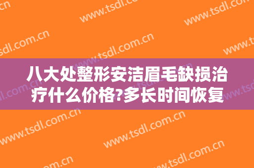 八大处整形安洁眉毛缺损治疗什么价格?多长时间恢复?