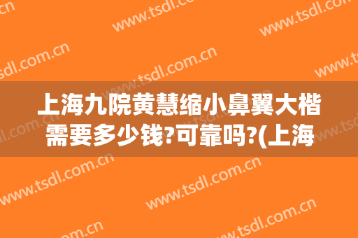 上海九院黄慧缩小鼻翼大楷需要多少钱?可靠吗?(上海第九人民医院鼻子矫正)
