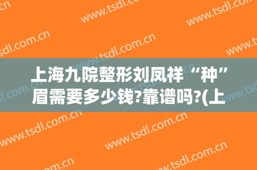 上海九院整形刘凤祥“种”眉需要多少钱?靠谱吗?(上海九院做眉毛多少钱)