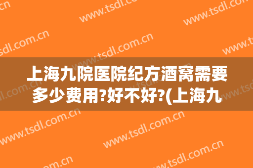 上海九院医院纪方酒窝需要多少费用?好不好?(上海九院做酒窝多少钱)
