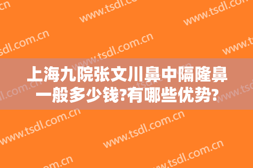上海九院张文川鼻中隔隆鼻一般多少钱?有哪些优势?