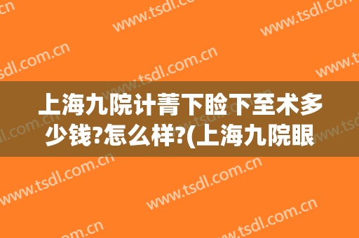 上海九院计菁下睑下至术多少钱?怎么样?(上海九院眼睑下垂手术费用)