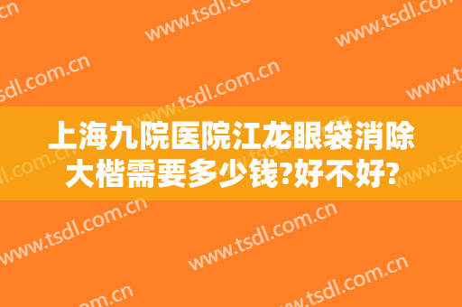 上海九院医院江龙眼袋消除大楷需要多少钱?好不好?
